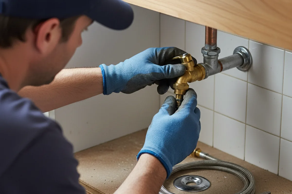 Shutoff valve and fitting work during Repiping in Moore